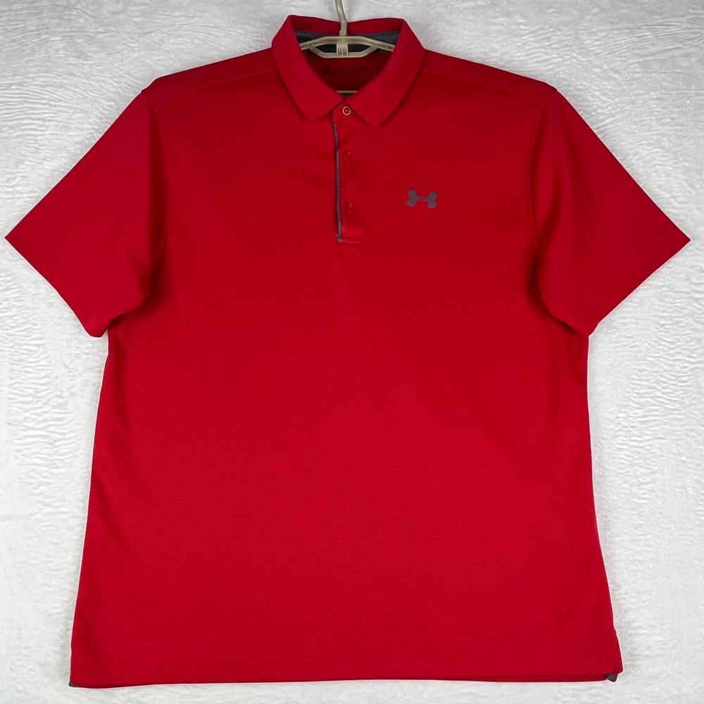 Under Armour Performance Polo 2.0 Mens XL Red Golf Shirt Short Sleev 1290140-600